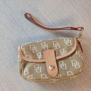 Dooney & Bourke Beige Monogram Wristlet